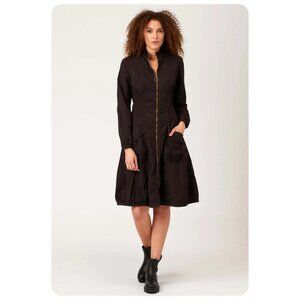 NWT XCVI Wearables Black Deschutes Long Sleeve Jacket Dress sz M